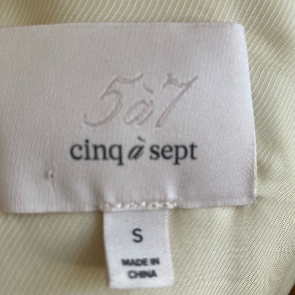 Cinq á Sept Rosalie Ruffle Button Front Shirt Oversized Silhouette Cream - Picture 10 of 16